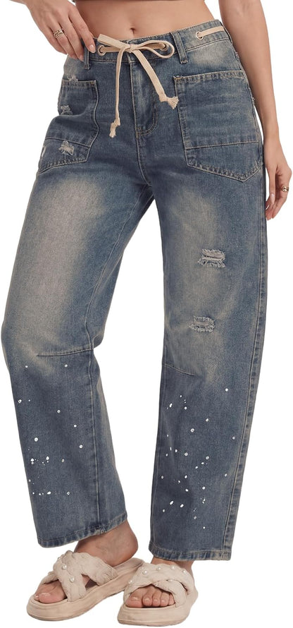Vintage Drawstring Jeans