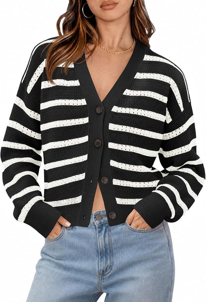 Stripe Knit Cardigan