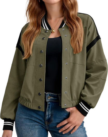 Cropped Bomber Jacket