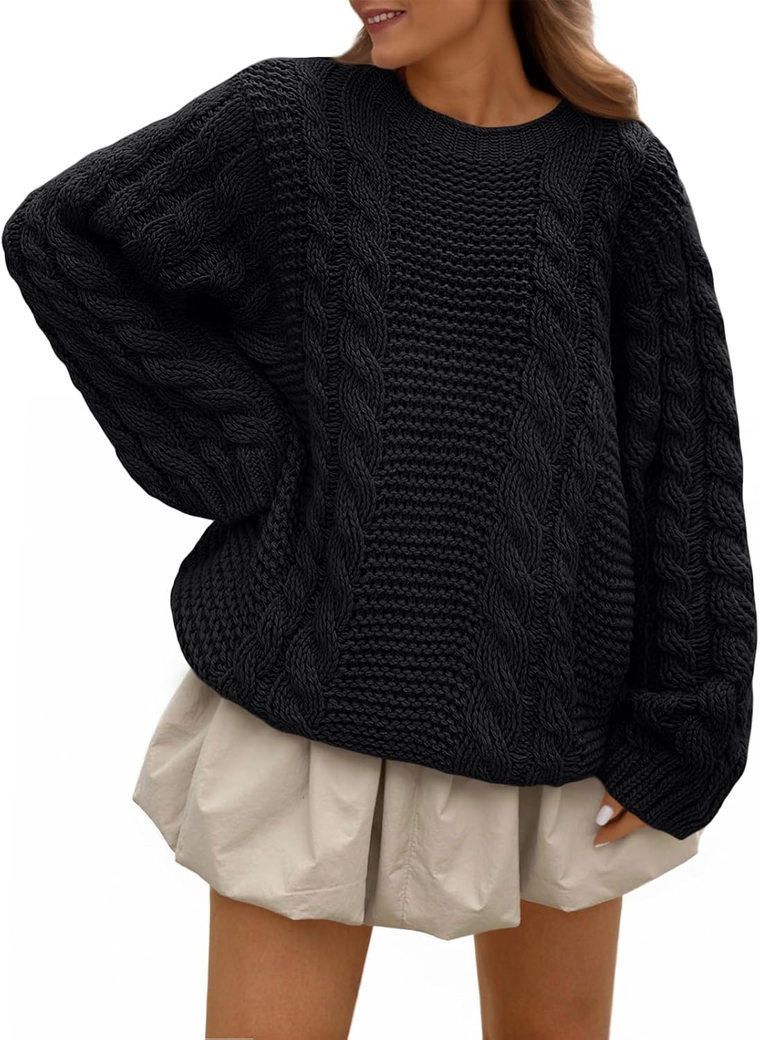 Oversized Cable Knit Sweater