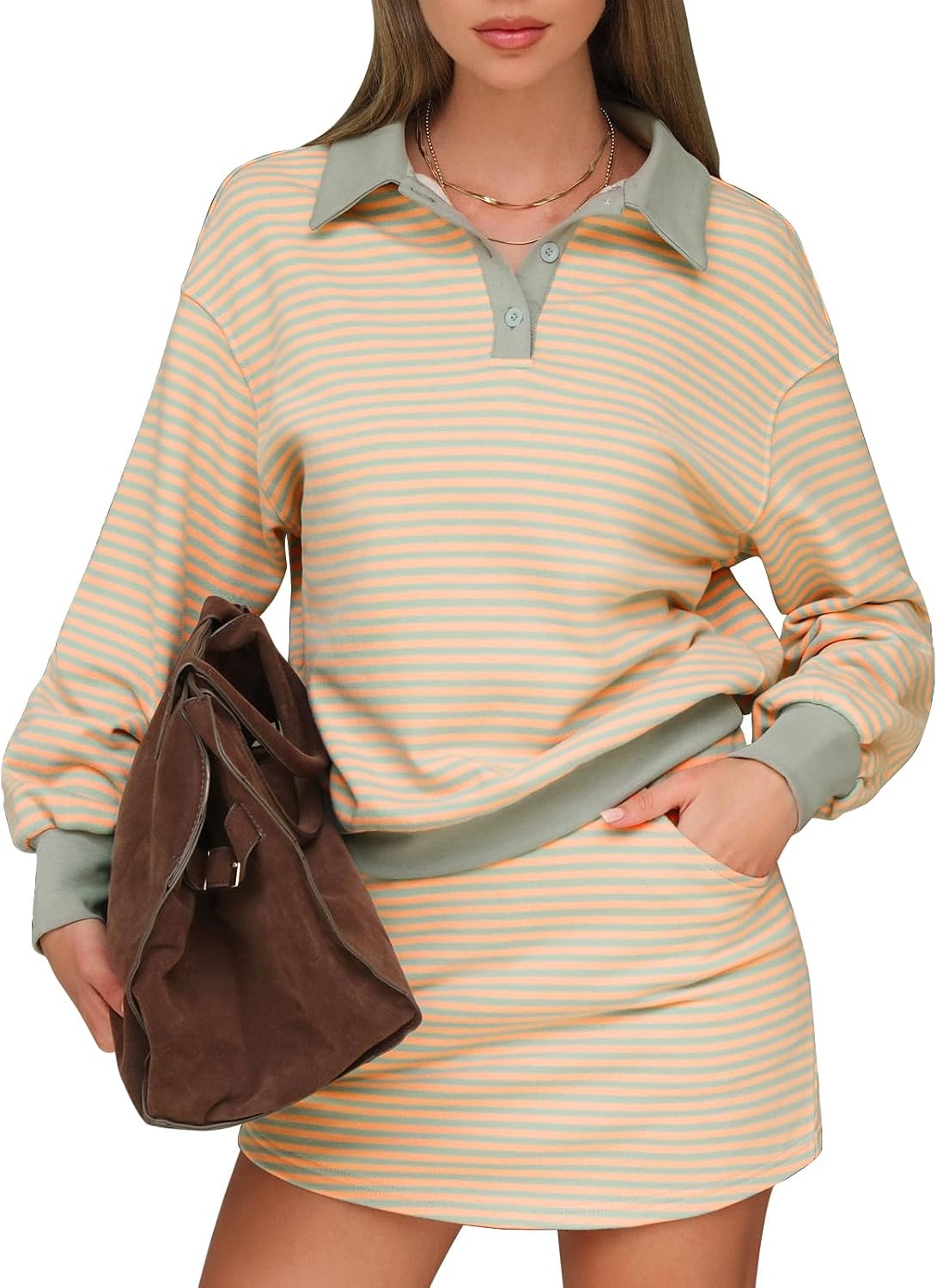 Cotton Sweatshirt Skort Set