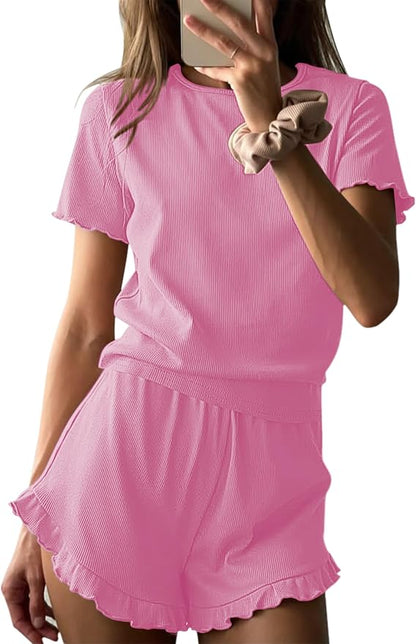 Ribbed Knit Lounge Set
