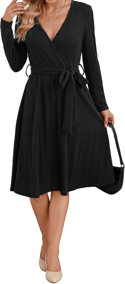 Belted Sweater Dress