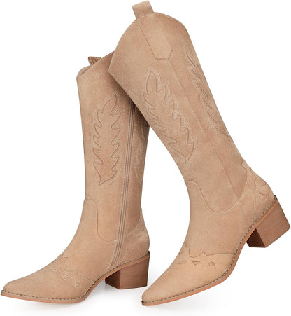 Suede Cowboy Boots