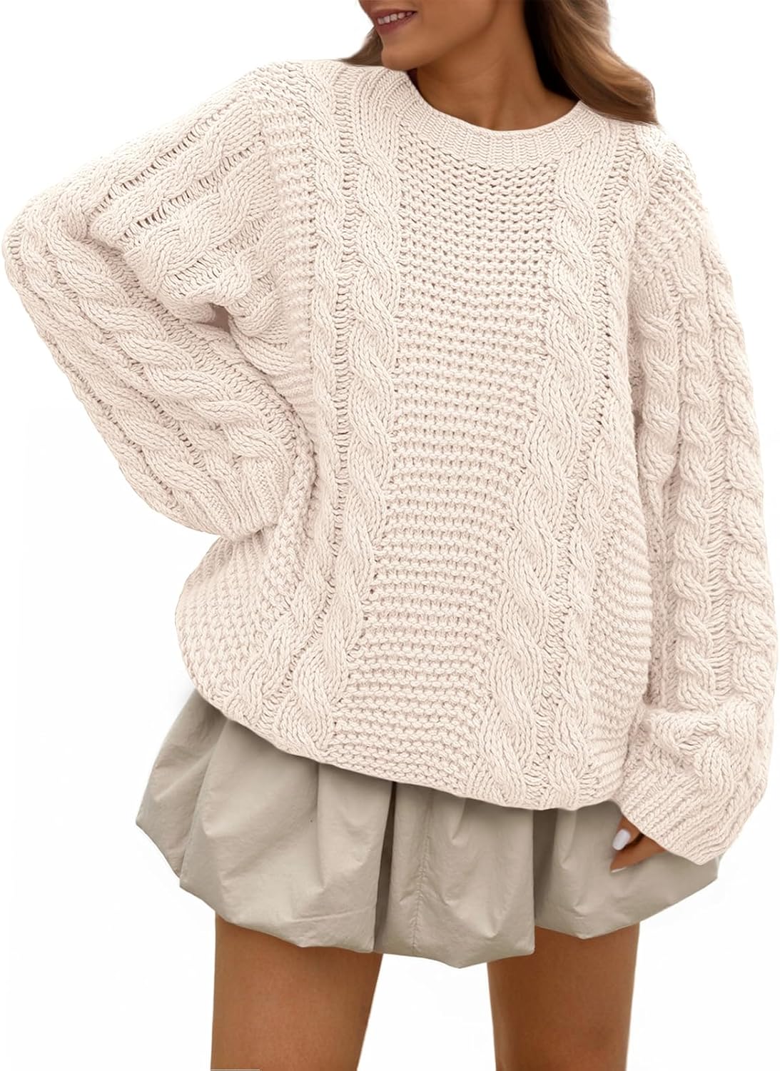 Oversized Cable Knit Sweater