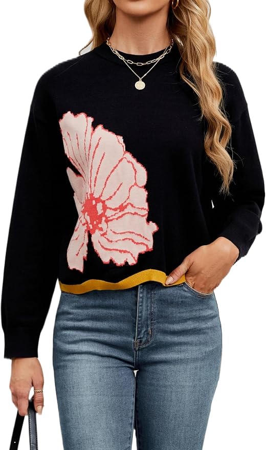 Floral Crewneck Sweater