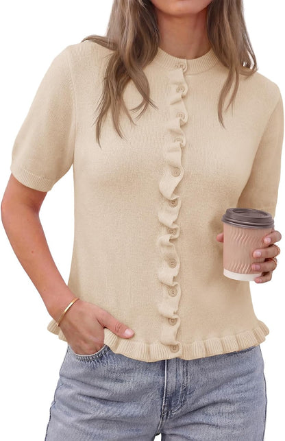 Ruffle Puff Cardigan