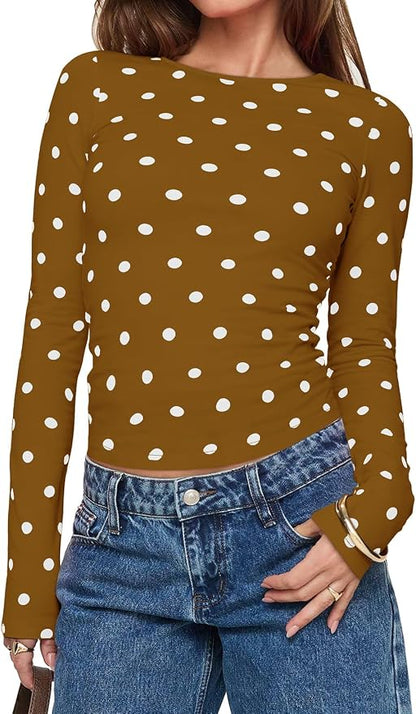 Polka Dot Long Sleeve Top