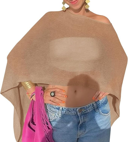 Sheer Poncho Top