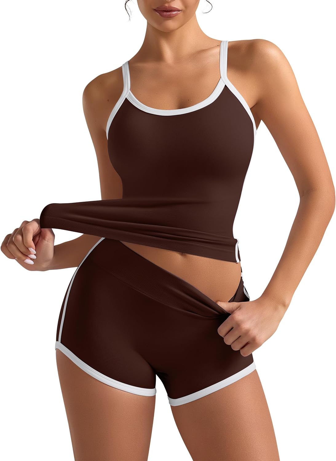 Contrast Trim Yoga Set