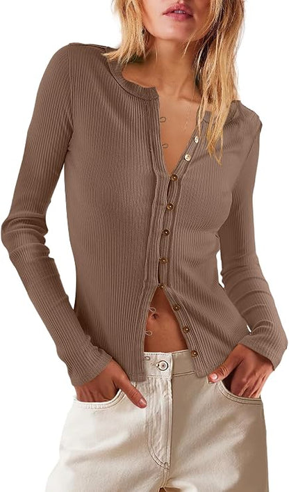 Lightweight Ribbed Cardigan