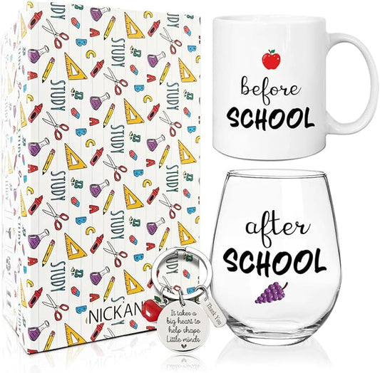 Teacher Mug & Glass Gift Set