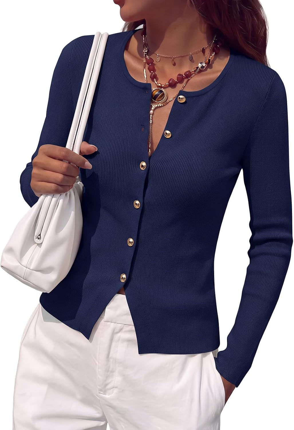 Slim Fit Ribbed Cardigan