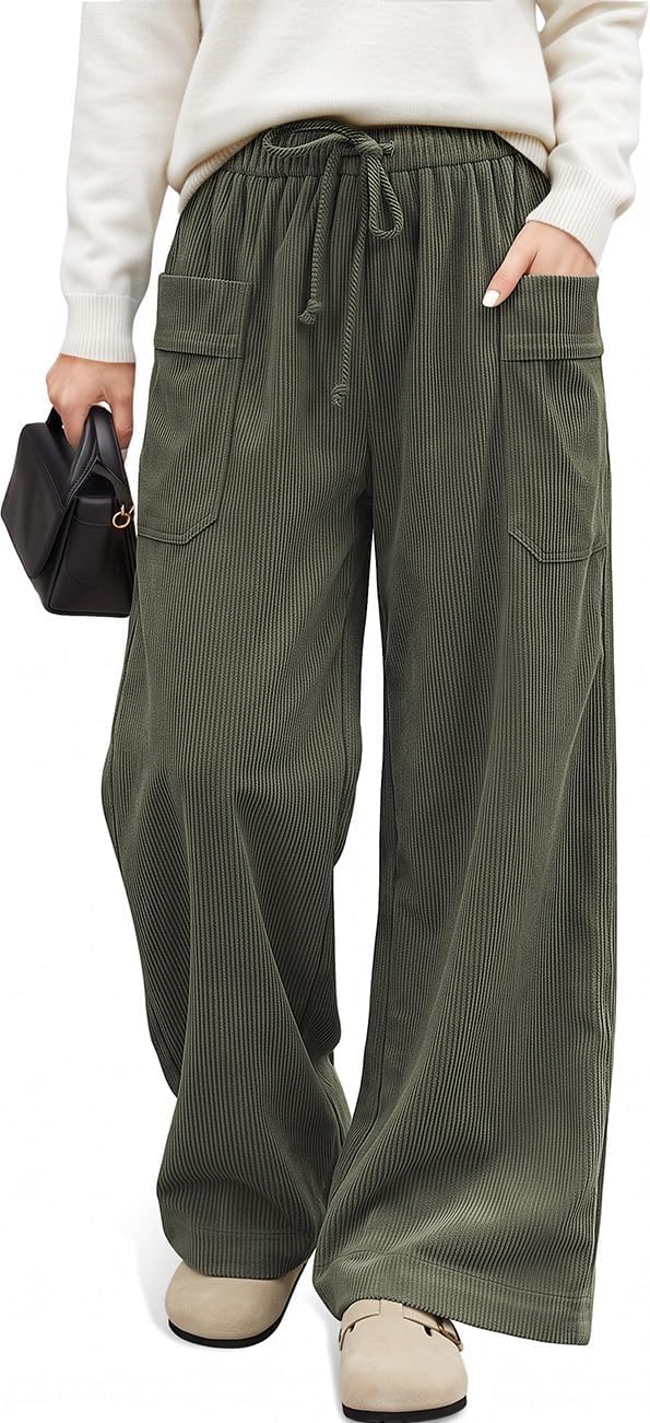 Corduroy Wide Leg Pants
