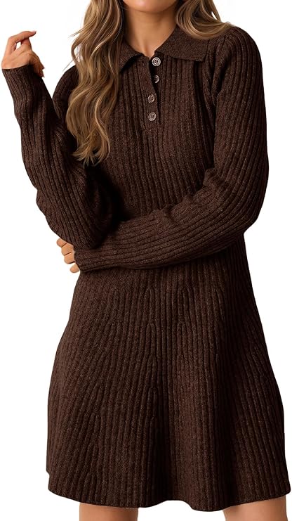 Ribbed Knit Sweater Dress