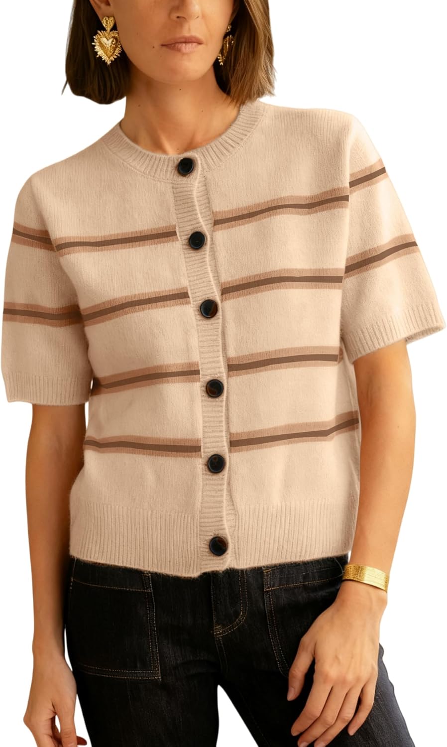 Striped Knit Cardigan