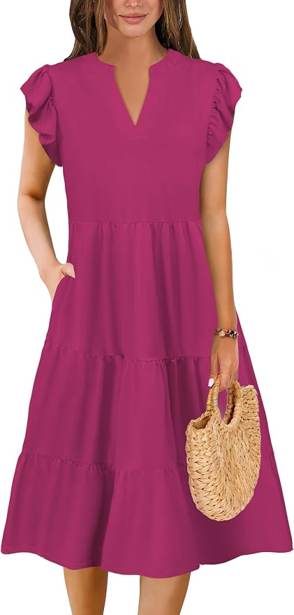 Ruffle Sleeve Dress