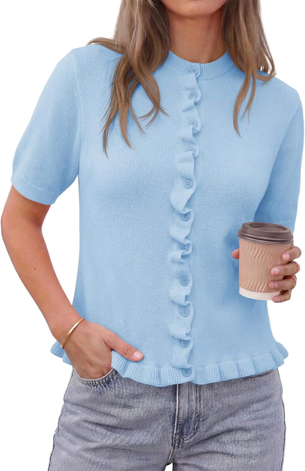 Ruffle Puff Cardigan