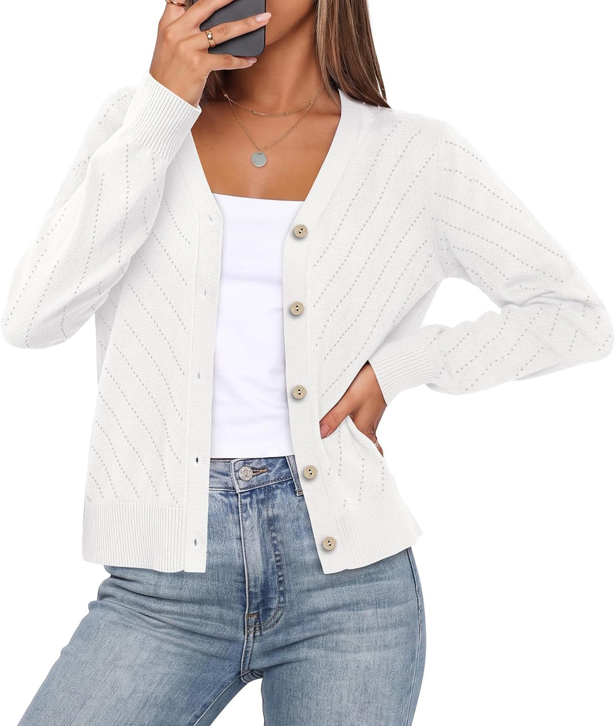 Lightweight V-Neck Cardigan