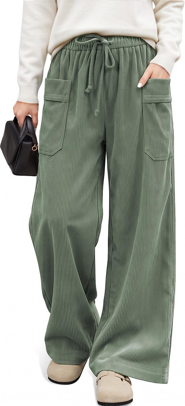 Corduroy Wide Leg Pants