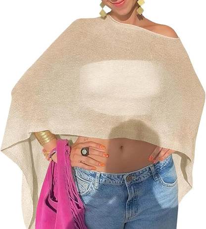 Sheer Poncho Top