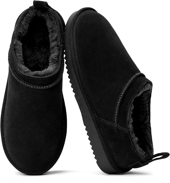 Genuine Suede Fleece Boots