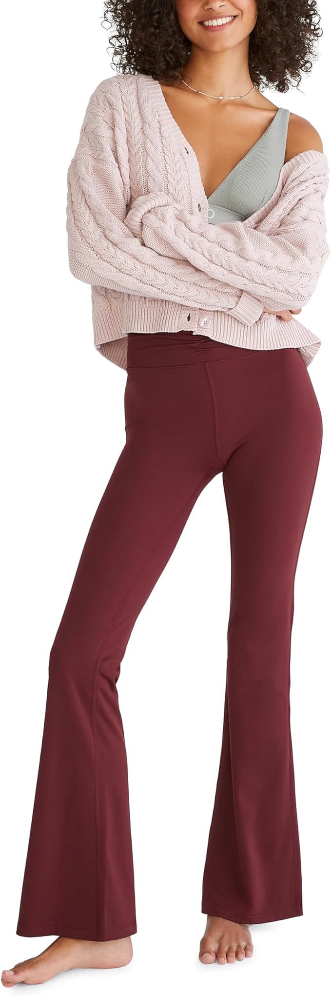 AEROPOSTALE Womens Airsoft High-Rise Cinched Flare Legging