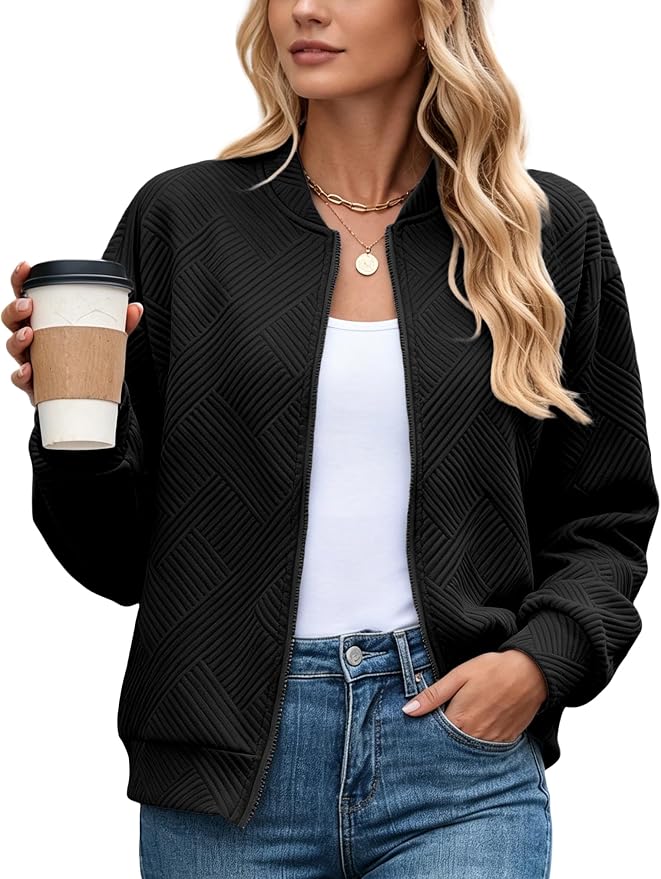 Textered Bomber Jacket