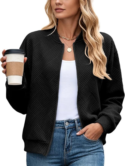 Textered Bomber Jacket