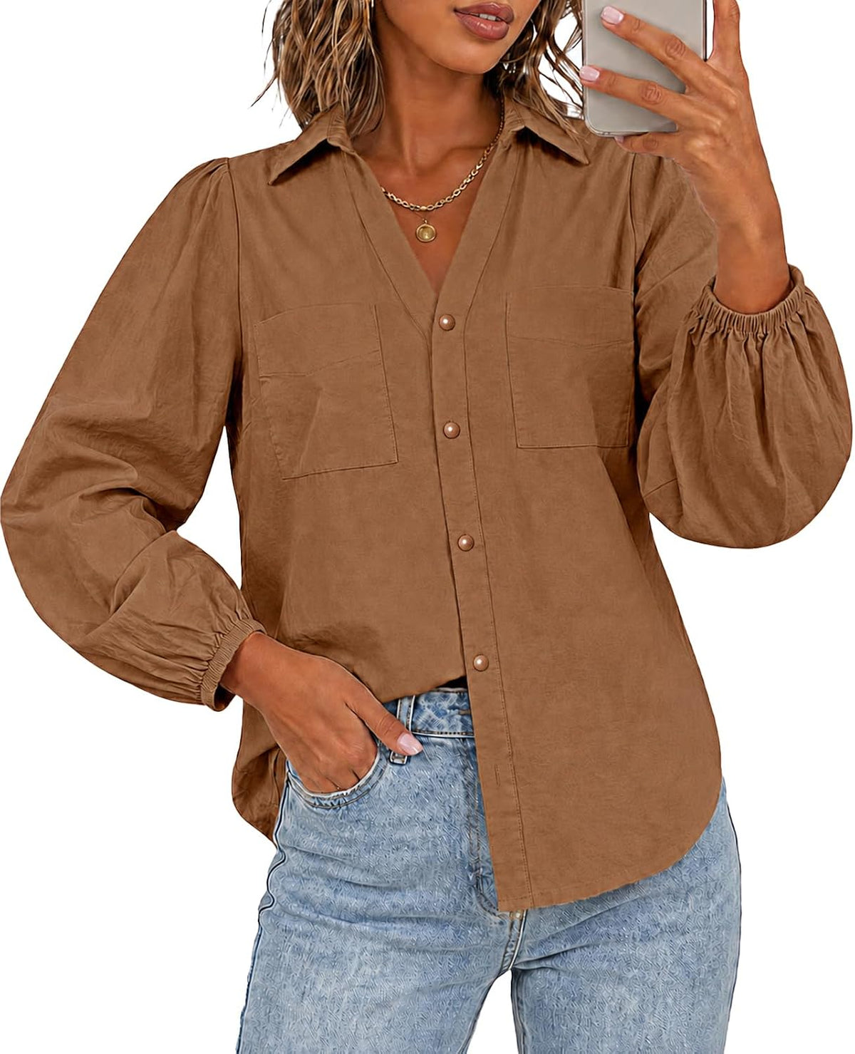 Cotton Puff Sleeve Shirt