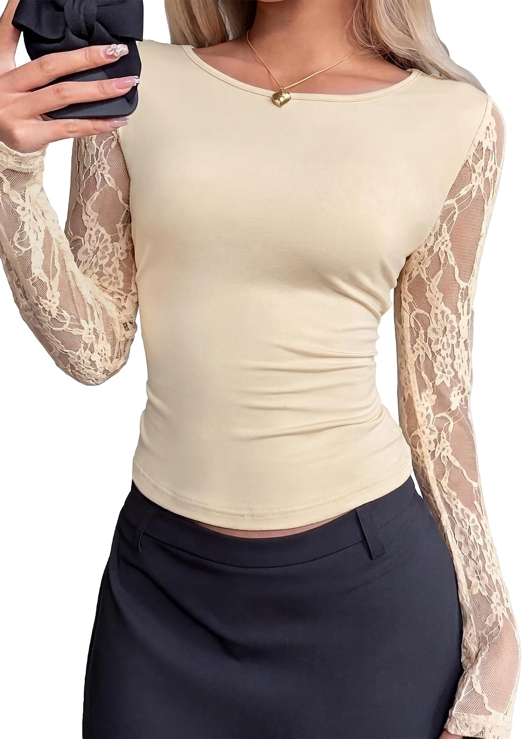 Lace Long Sleeve Blouse