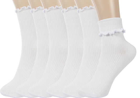 Ruffle Cotton Socks