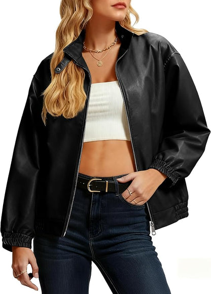 Oversized Leather Jacket