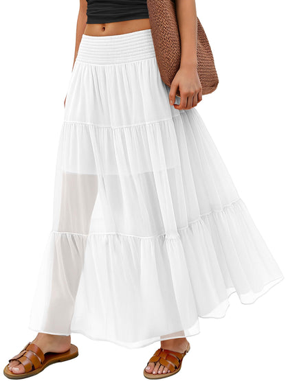 ANRABESS Chiffon Skirt