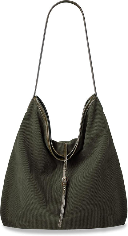 Slouchy Corduroy Hobo Bag