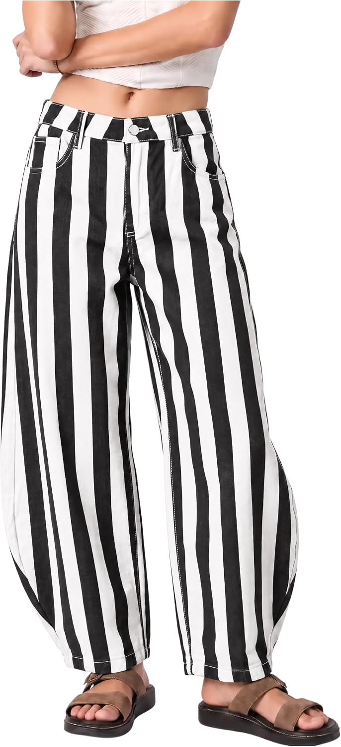 Polka Dot Barrel Jeans