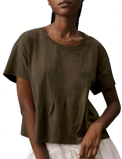 Cotton Peplum Top