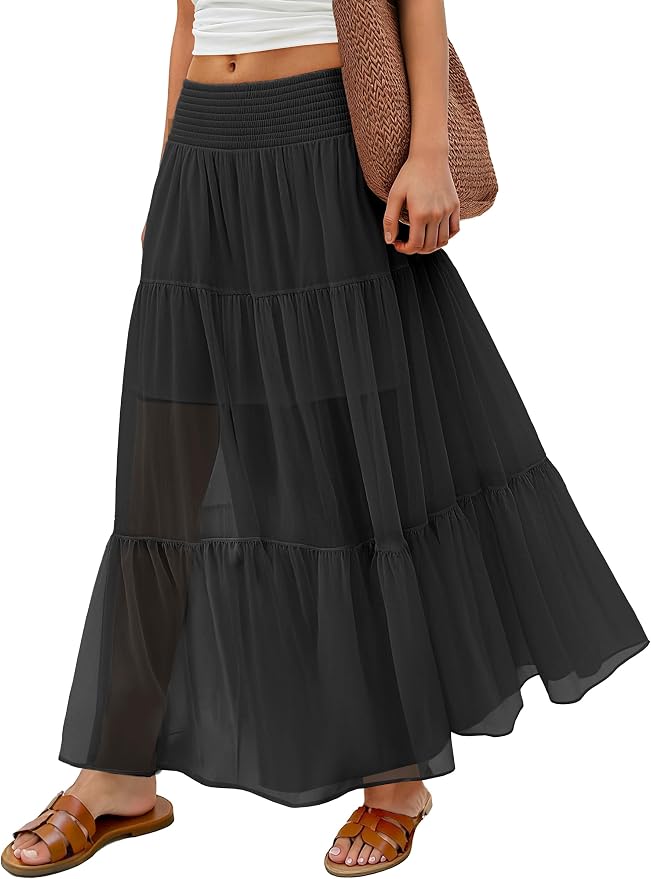 ANRABESS Chiffon Skirt