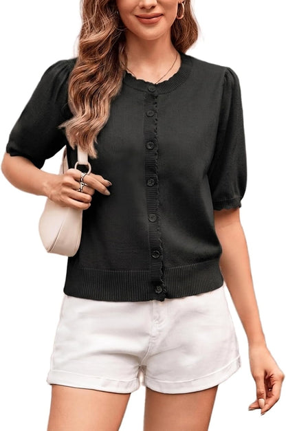 Puff Sleeve Cardigan