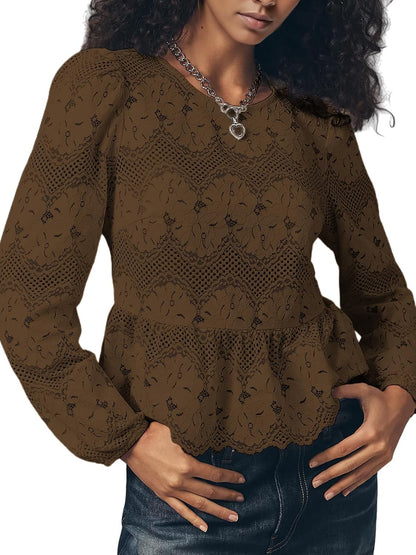 Lace Peplum Blouse