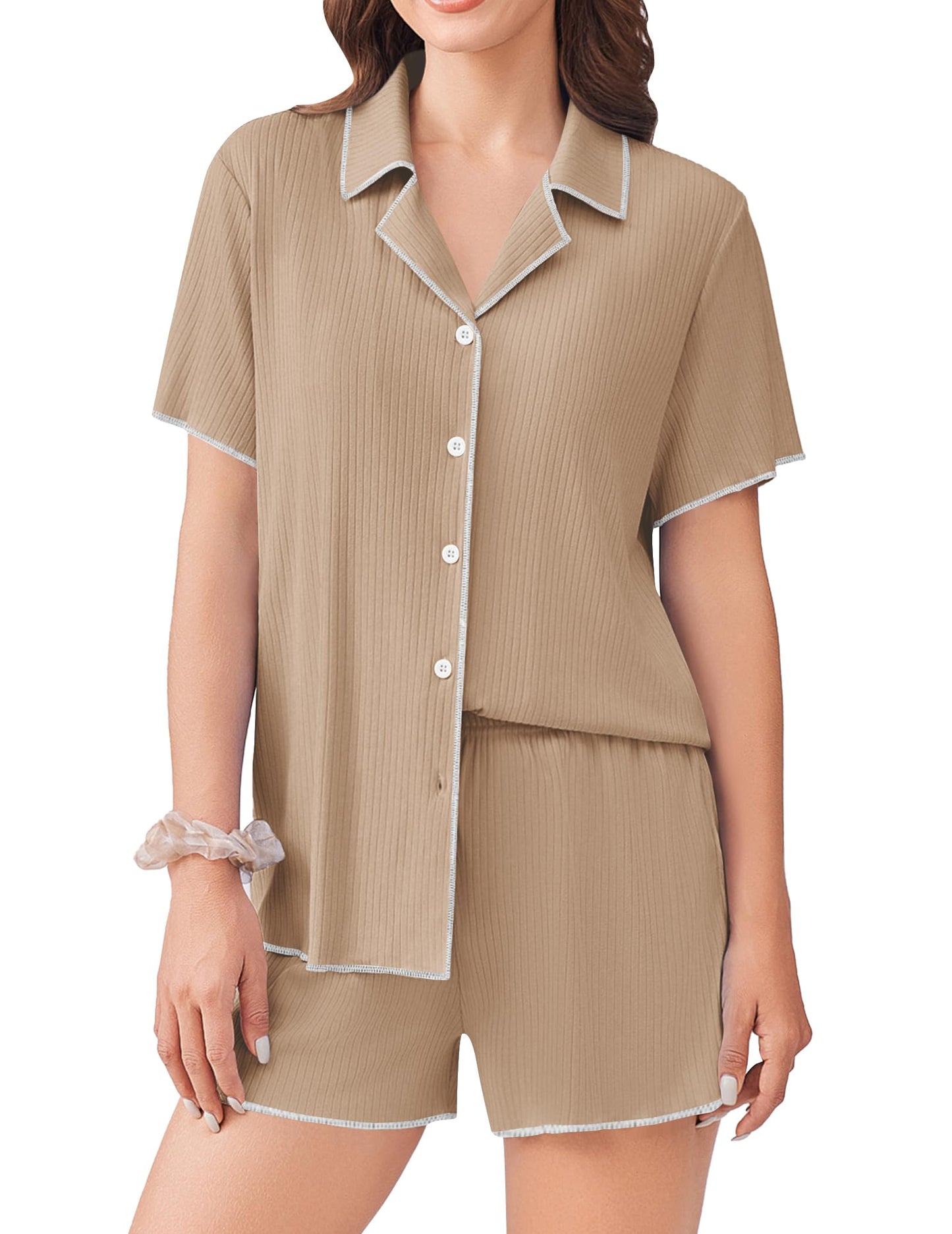 Ribbed Pajama Set