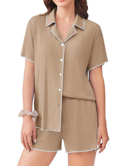 Ribbed Pajama Set