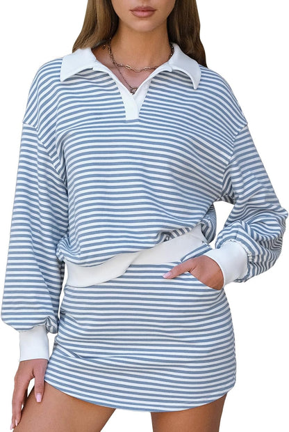 Cotton Sweatshirt Skort Set
