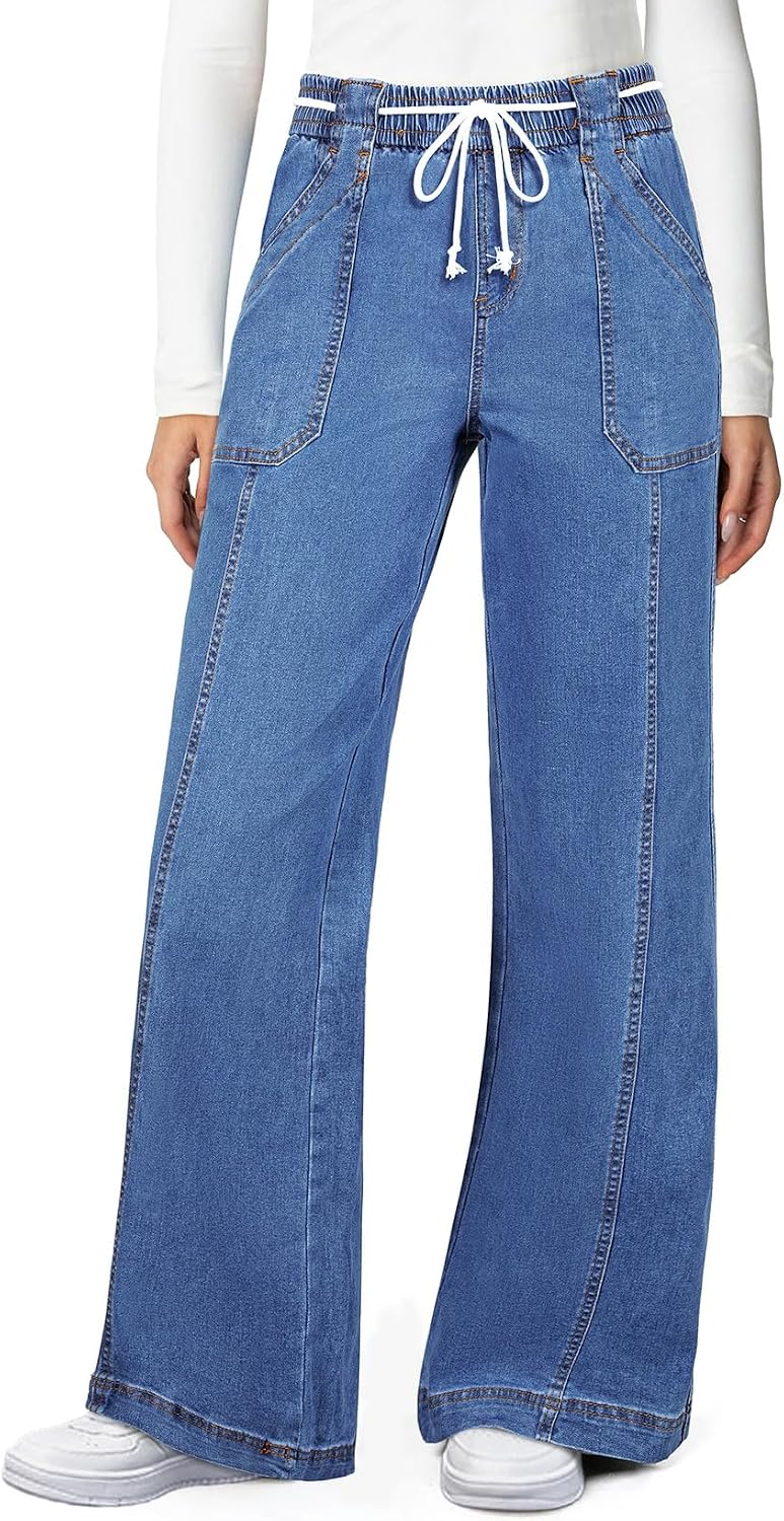 Wide Leg Denim Jeans