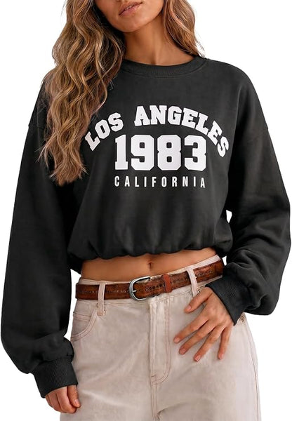 Crop Graphic Crewneck