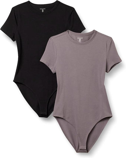 Amazon Essentials Cotton T-Shirt Bodysuit (2PK)