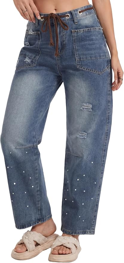 Vintage Drawstring Jeans