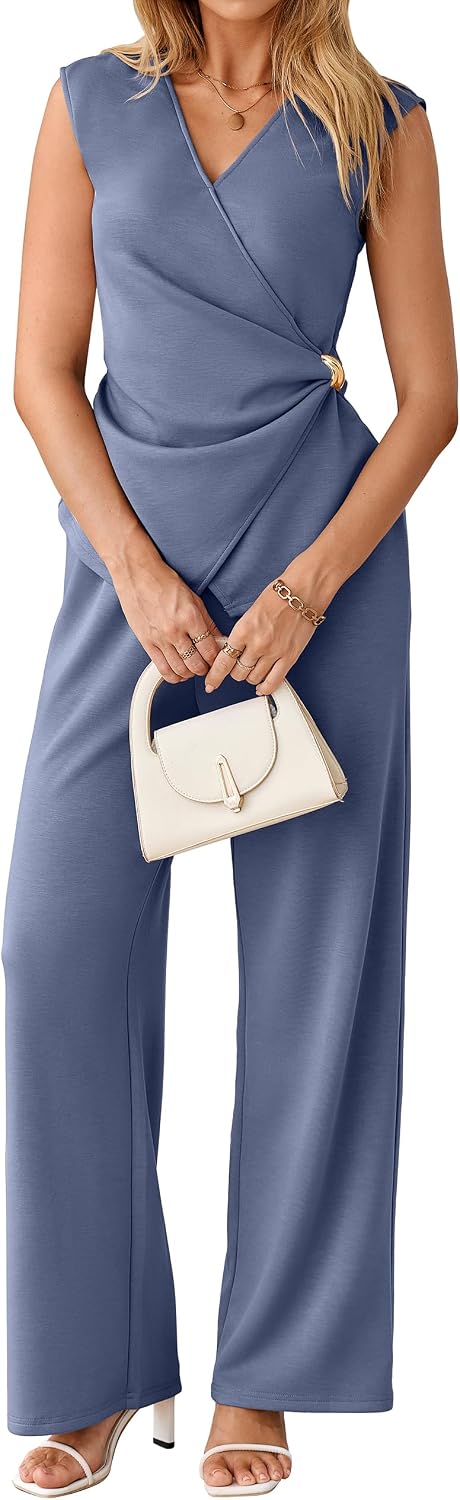 V Neck Dressy Set
