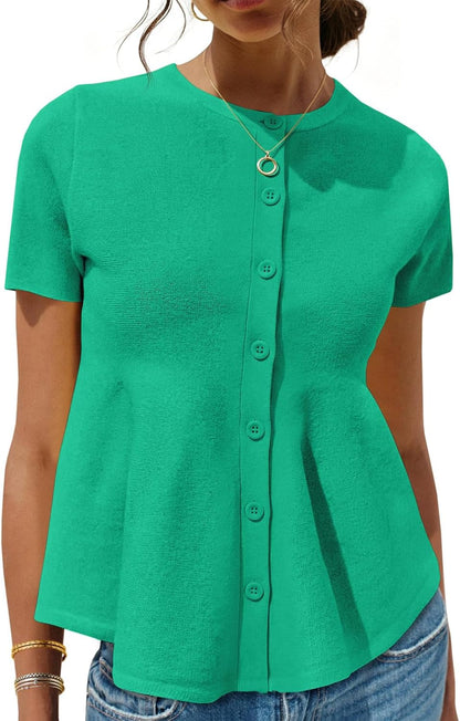 Peplum Knit Cardigan