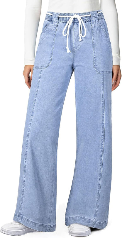 Wide Leg Denim Jeans